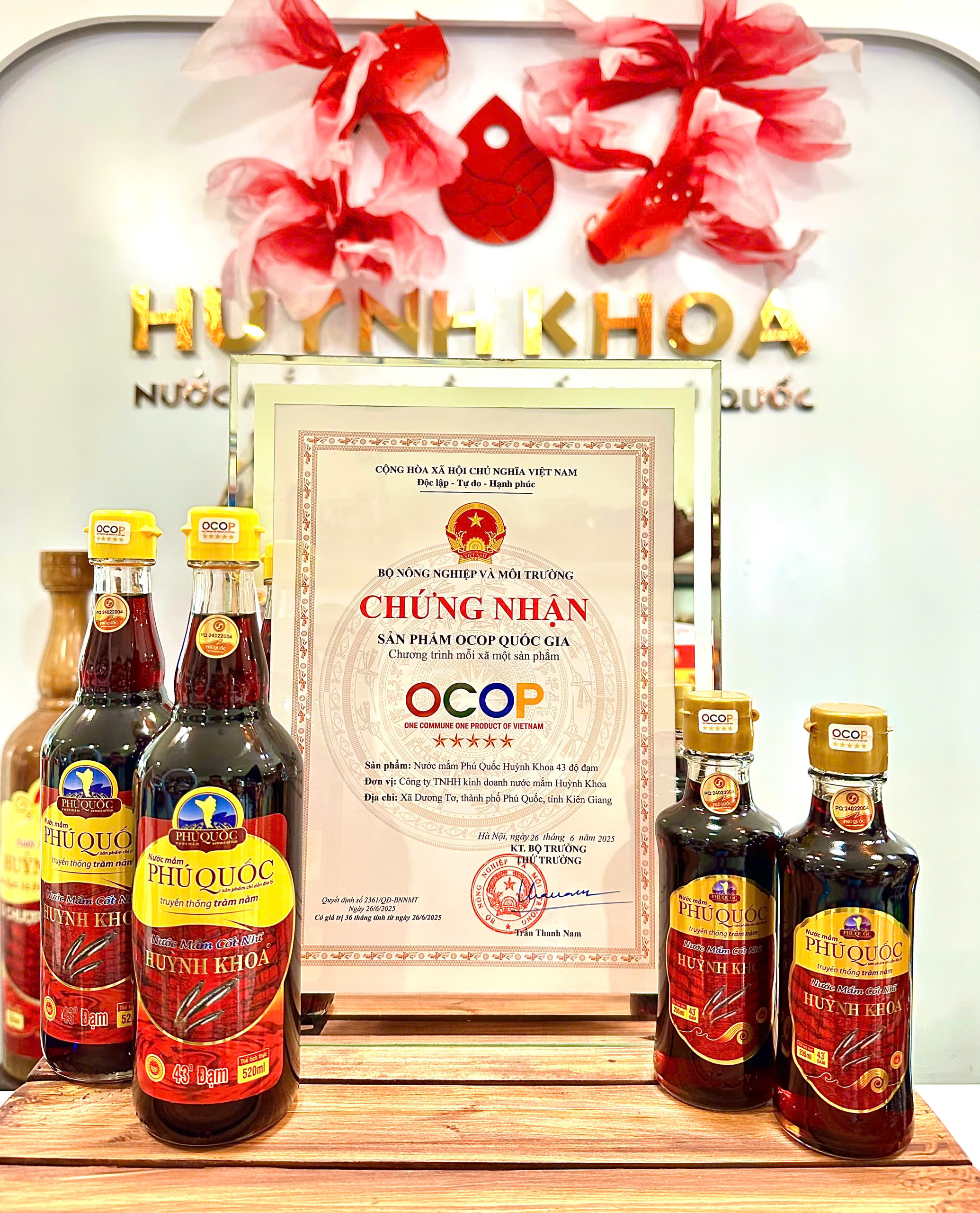 Chứng nhận sản phẩm OCOP 5sao