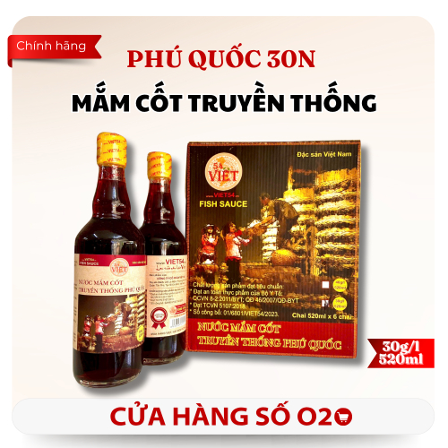 Nước Mắm Cốt Truyền Thống Phú Quốc 30N – Chai 520ml